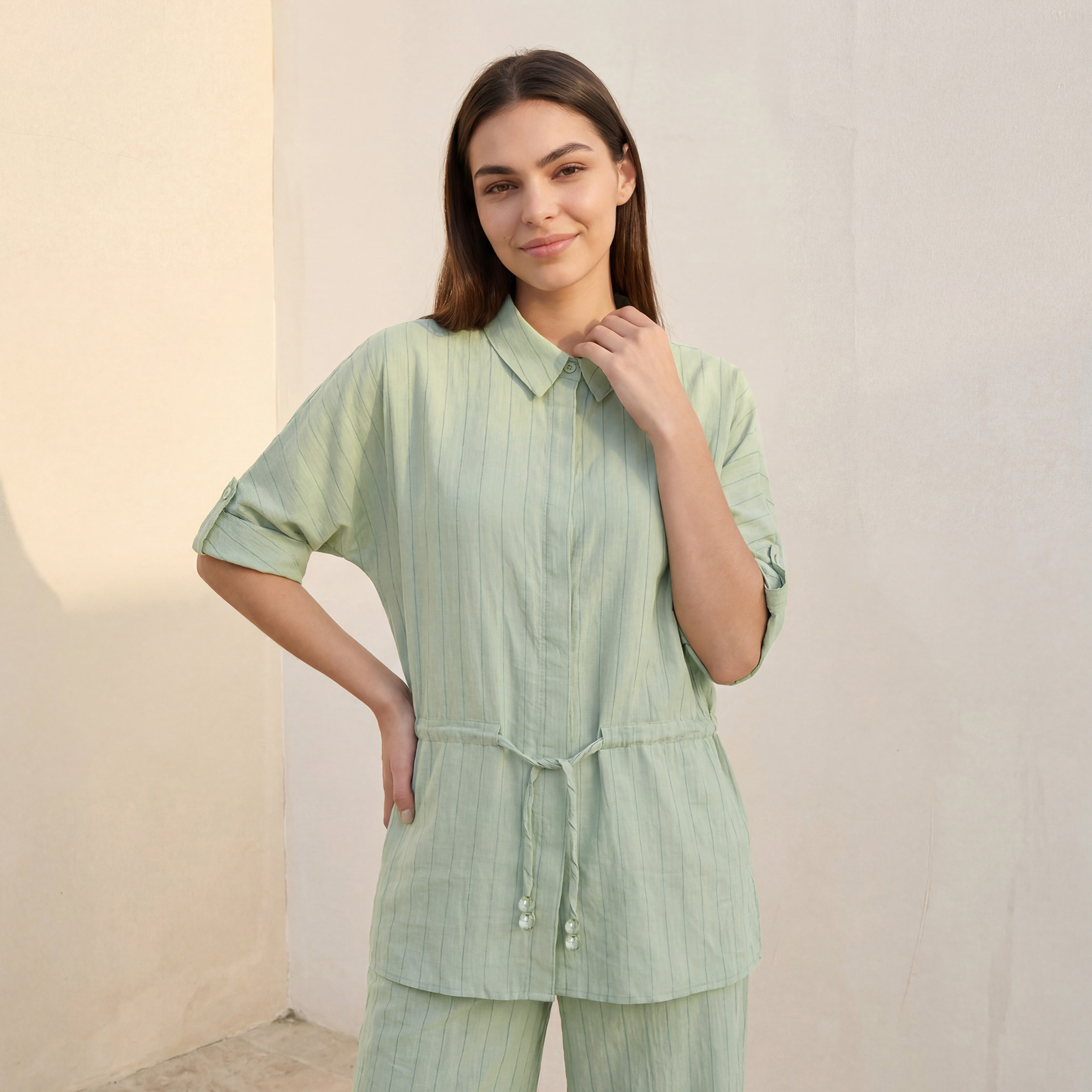 قميص مقلم متعدد الاستخدامات من سبلاش يوث-women-clothing-shirtsandblouses-shirts-image-1
