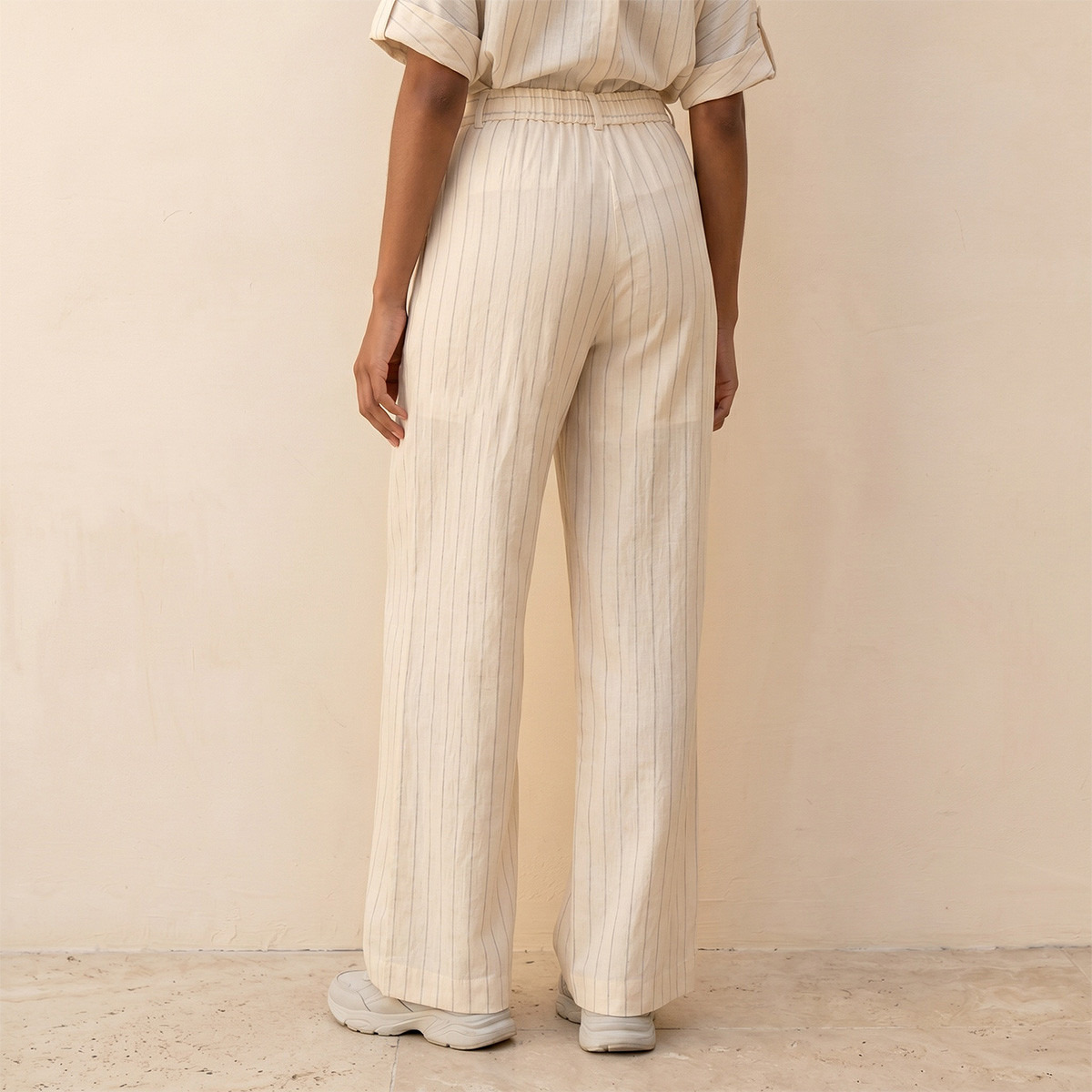 Splash Youth Relaxed Fit Button Closure Striped Trousers-women-clothing-trousers-image-4