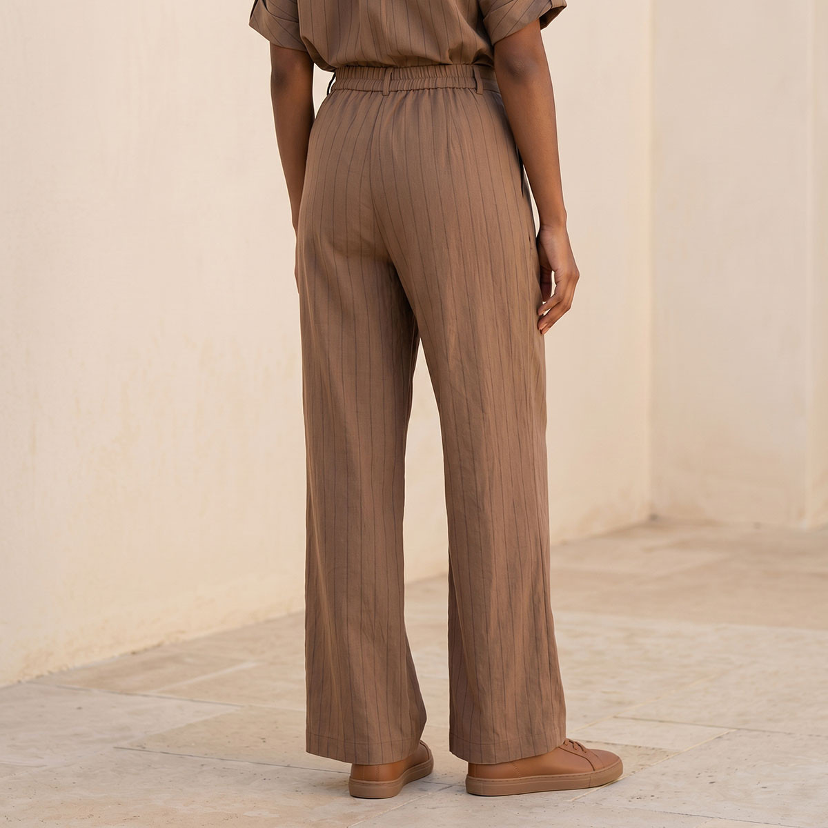 Splash Youth Relaxed Fit Button Closure Striped Trousers-women-clothing-trousers-image-4