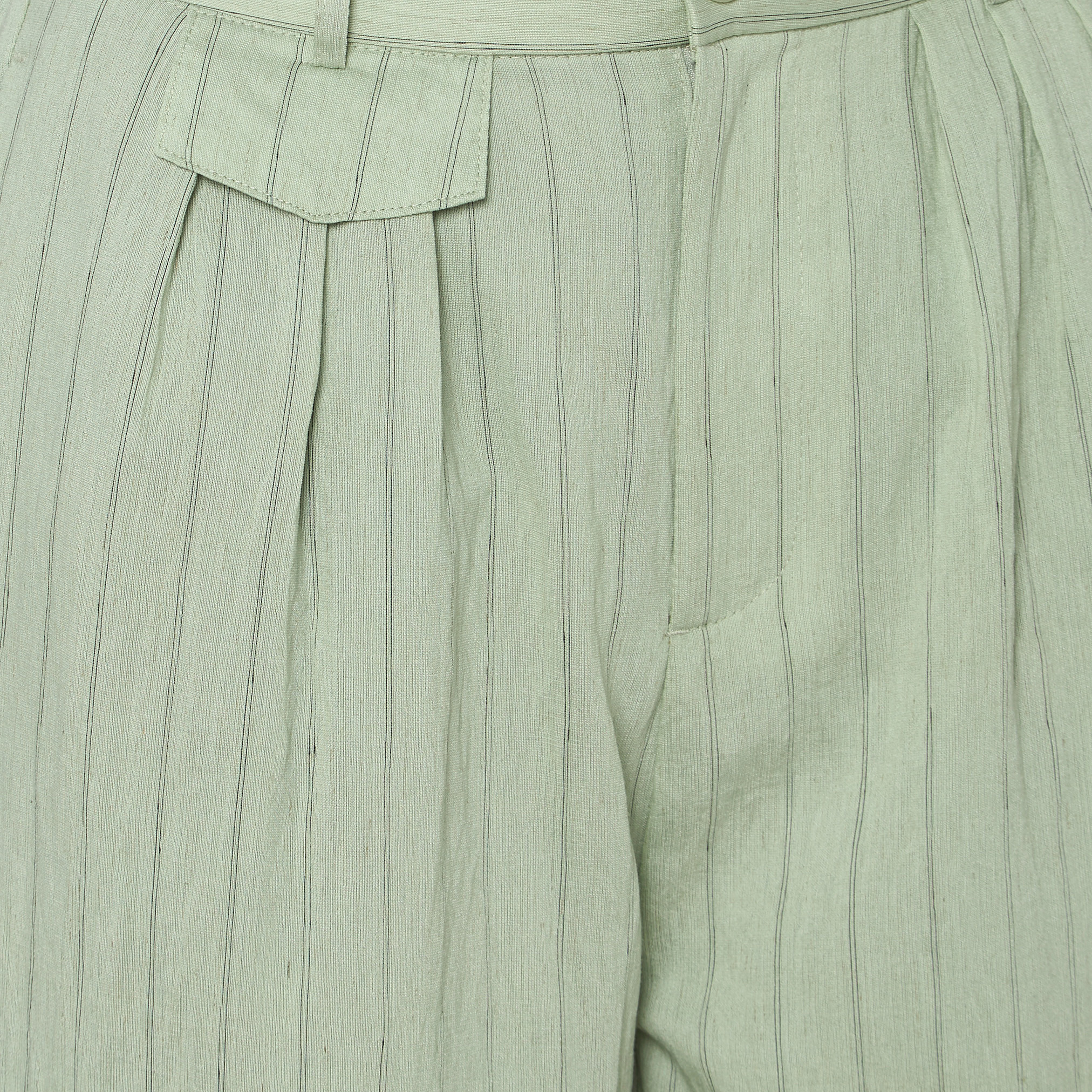 Splash Youth Relaxed Fit Button Closure Striped Trousers-women-clothing-trousers-image-2