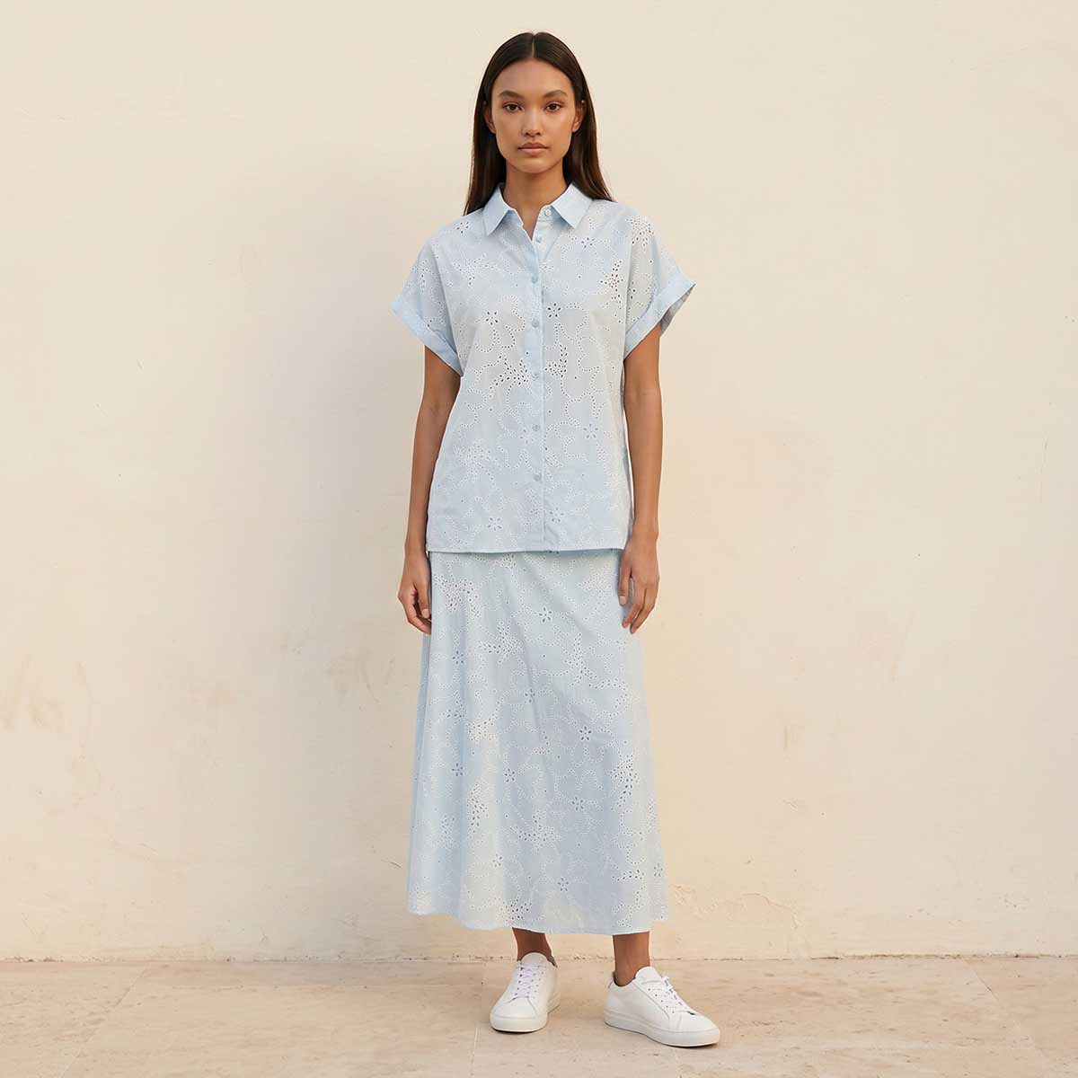 قميص قطن بتفاصيل شيفلي أنيقة من سبلاش يوث-women-clothing-shirtsandblouses-shirts-image-3