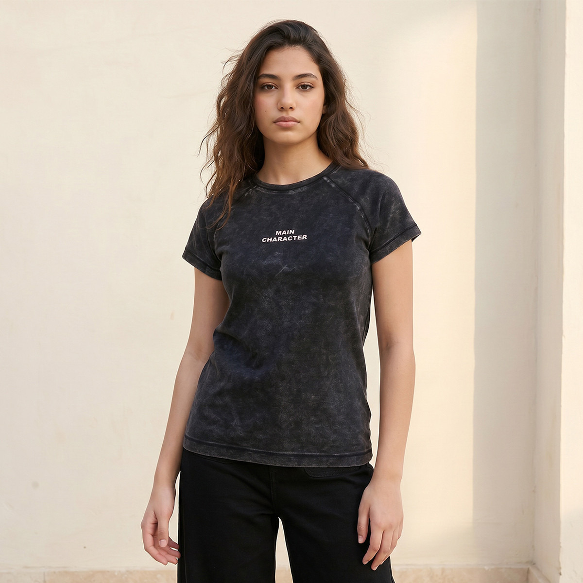 Splash Youth T-shirt with Slogan Print-women-clothing-tshirts-image-1