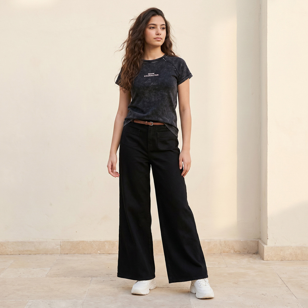 Splash Youth T-shirt with Slogan Print-women-clothing-tshirts-image-3