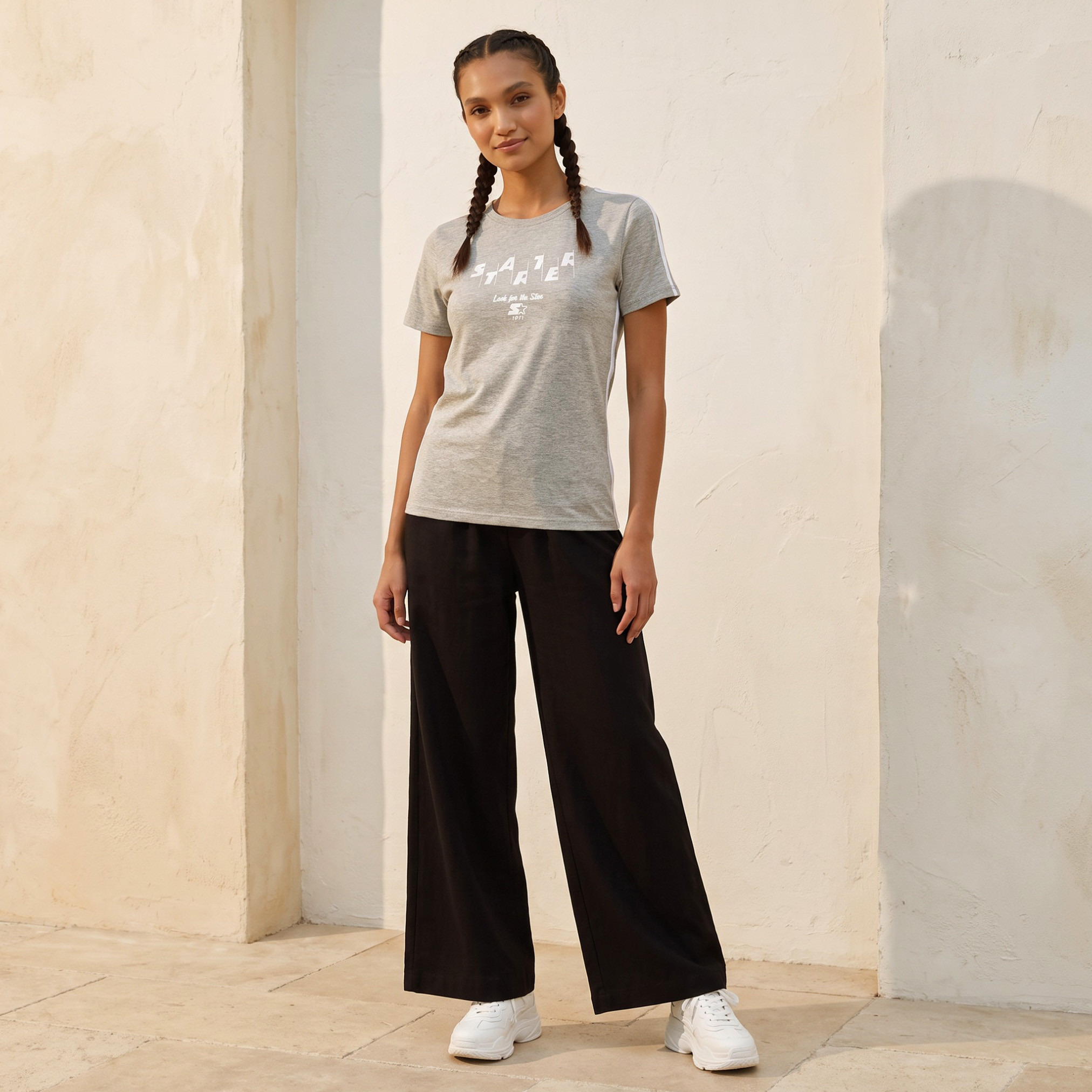Splash Youth Starter T-shirt with Contrast Piping-women-clothing-tshirts-image-2