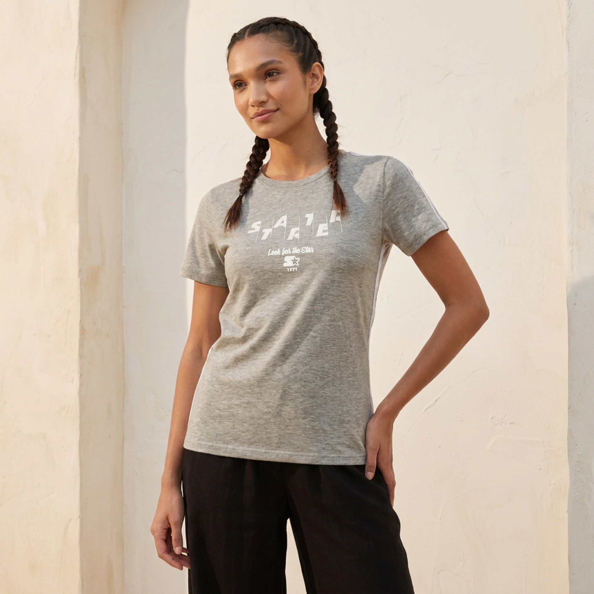 Splash Youth Starter T-shirt with Contrast Piping-women-clothing-tshirts-image-4