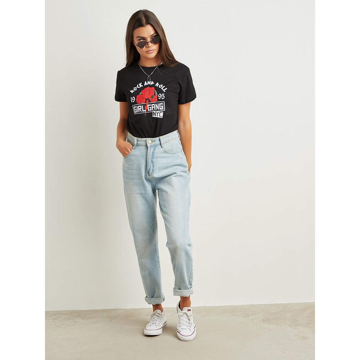 Styli Rock and Roll Printed Round Neck T-Shirt-women-clothing-tshirts-image-4