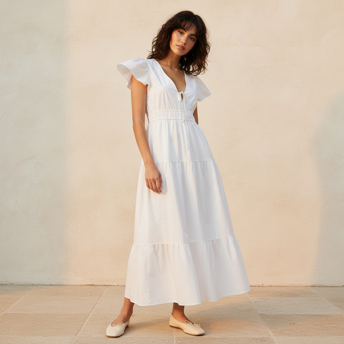 فستان ماكسي قطن متعدد الطبقات بأكمام واسعة-women-clothing-dresses-image-3