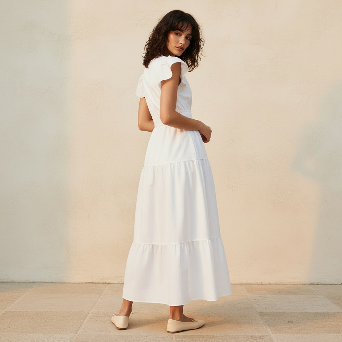 فستان ماكسي قطن متعدد الطبقات بأكمام واسعة-women-clothing-dresses-image-4