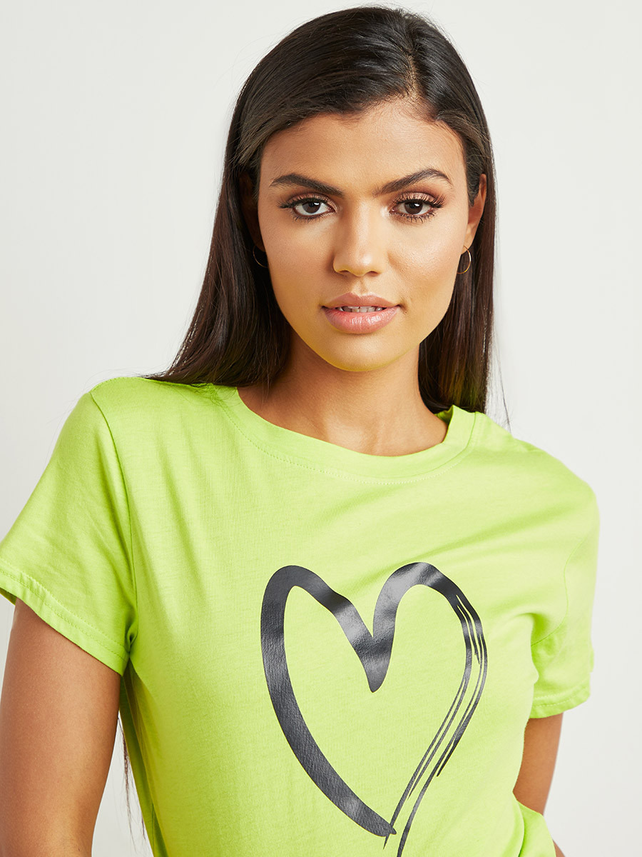 تيشيرت مطبوع بأكمام قصيرة من ستايلي-women-clothing-tshirts-image-4