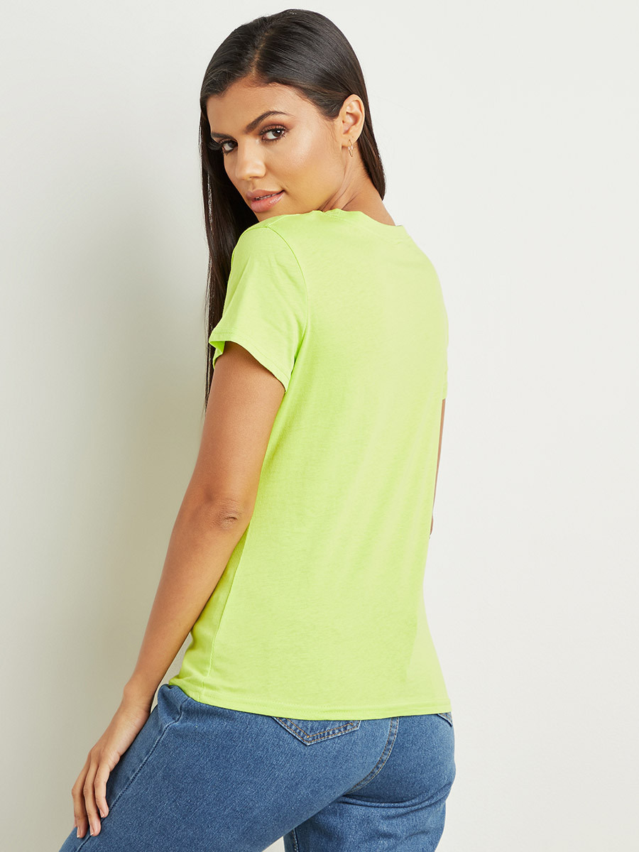 تيشيرت مطبوع بأكمام قصيرة من ستايلي-women-clothing-tshirts-image-5