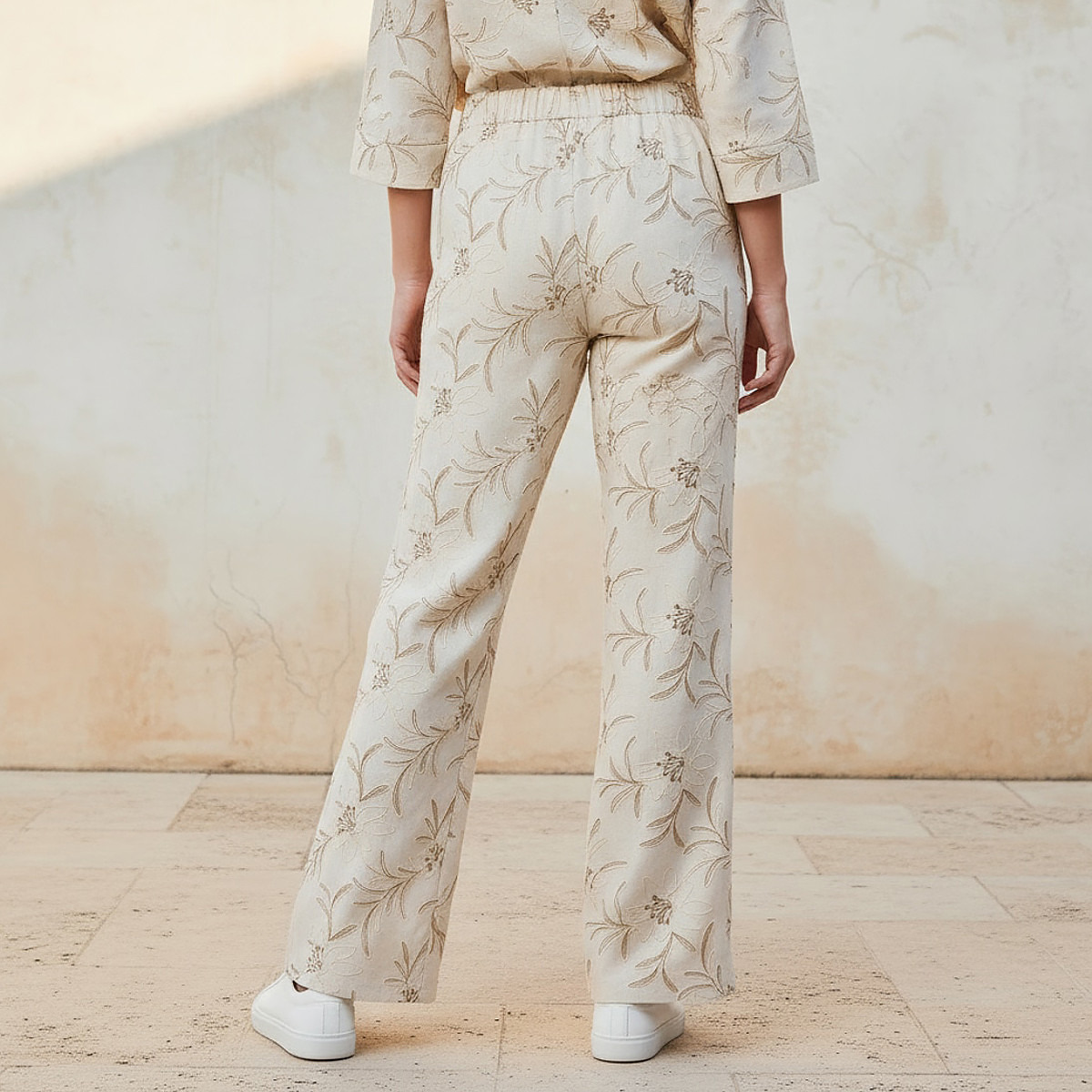 Mid-Rise Embroidered Jacquard Trousers-women-clothing-trousers-image-4