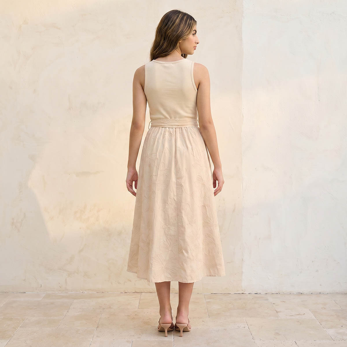 Splash Youth A-line Style Dress Floral Embroidery-women-clothing-dresses-image-4