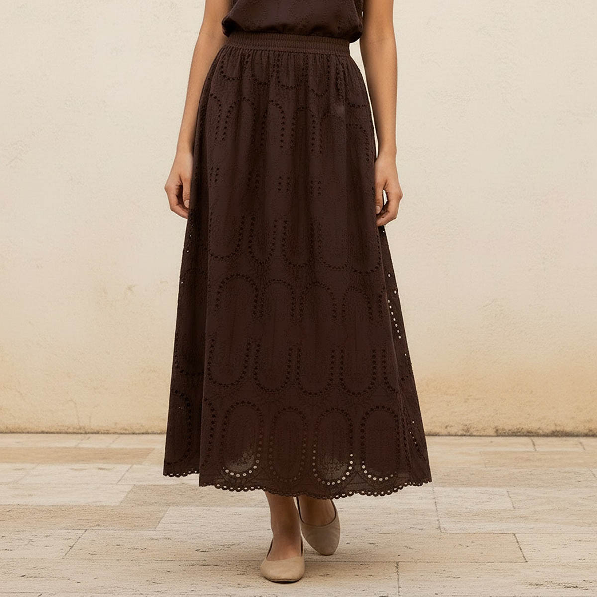 تنورة إيه لاين قطن ماكسي بتطريز شيفلي-women-clothing-bottoms-skirts-image-10