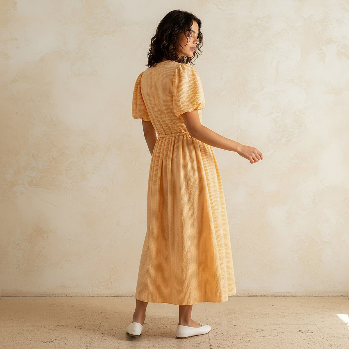 فستان إيه لاين مقلم بتزيينات فيونكة للنساء-women-clothing-dresses-image-9