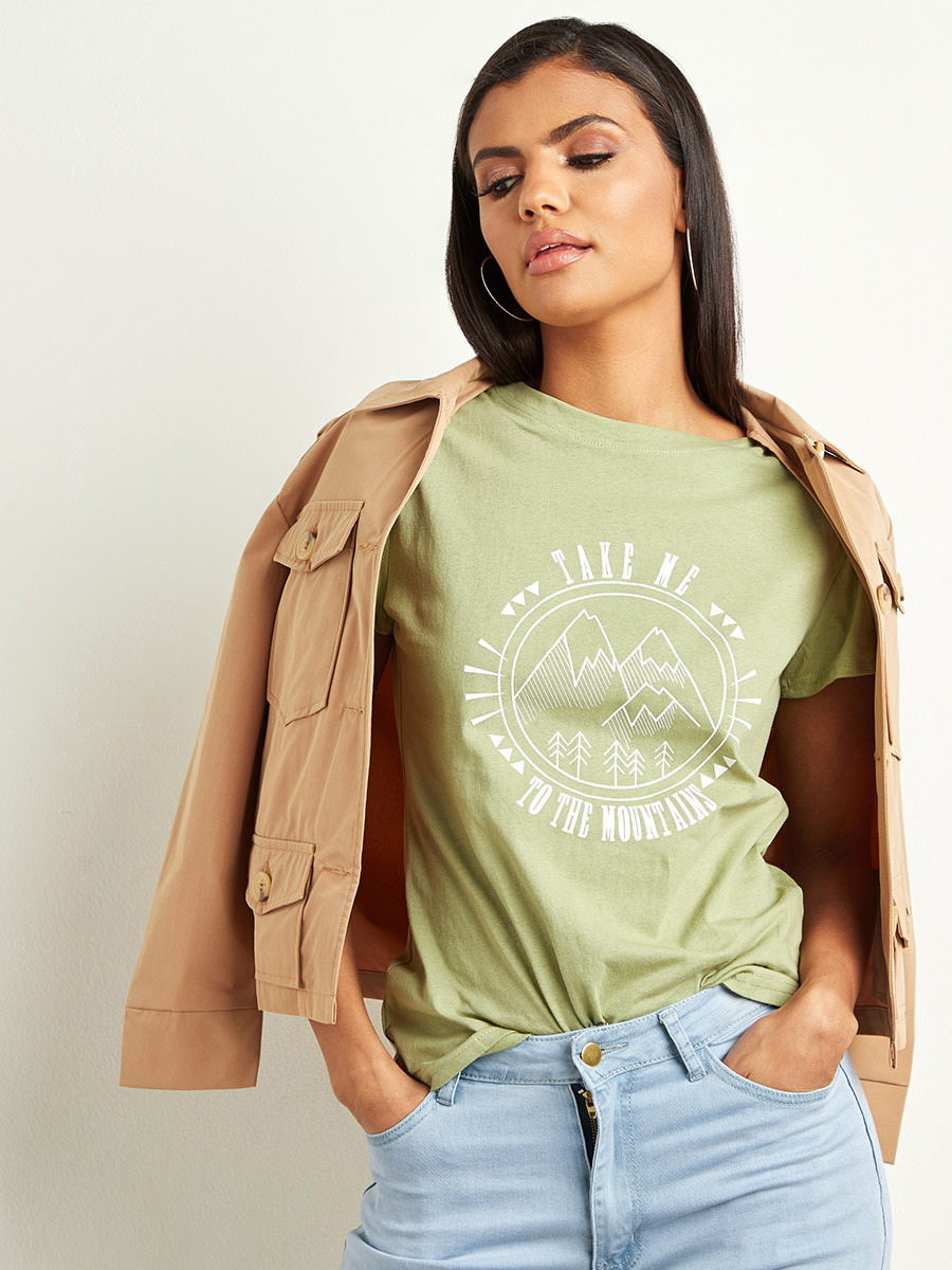 Styli Mountain Graphic Printed Regular Fit T-shirt-women-clothing-tshirts-image-1