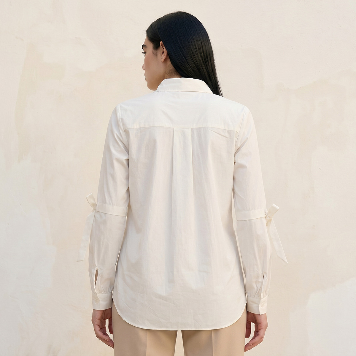 Splash Youth Poplin Shirt with Bow Detail-women-clothing-shirtsandblouses-shirts-image-4
