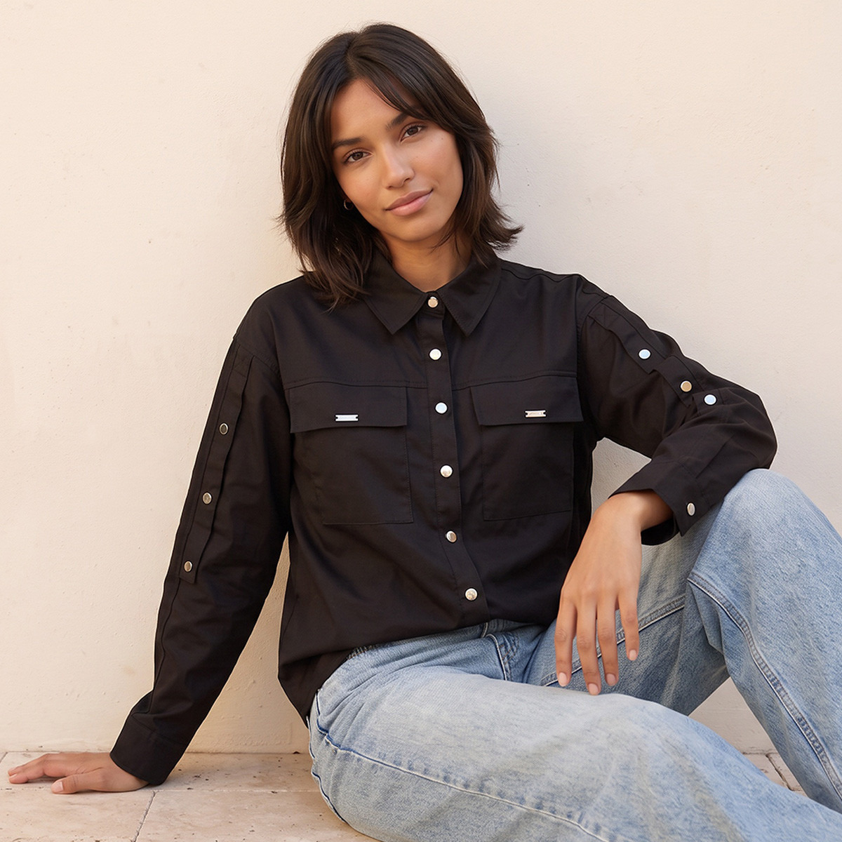Splash Youth Shirt with Flap Pockets-women-clothing-shirtsandblouses-shirts-image-6