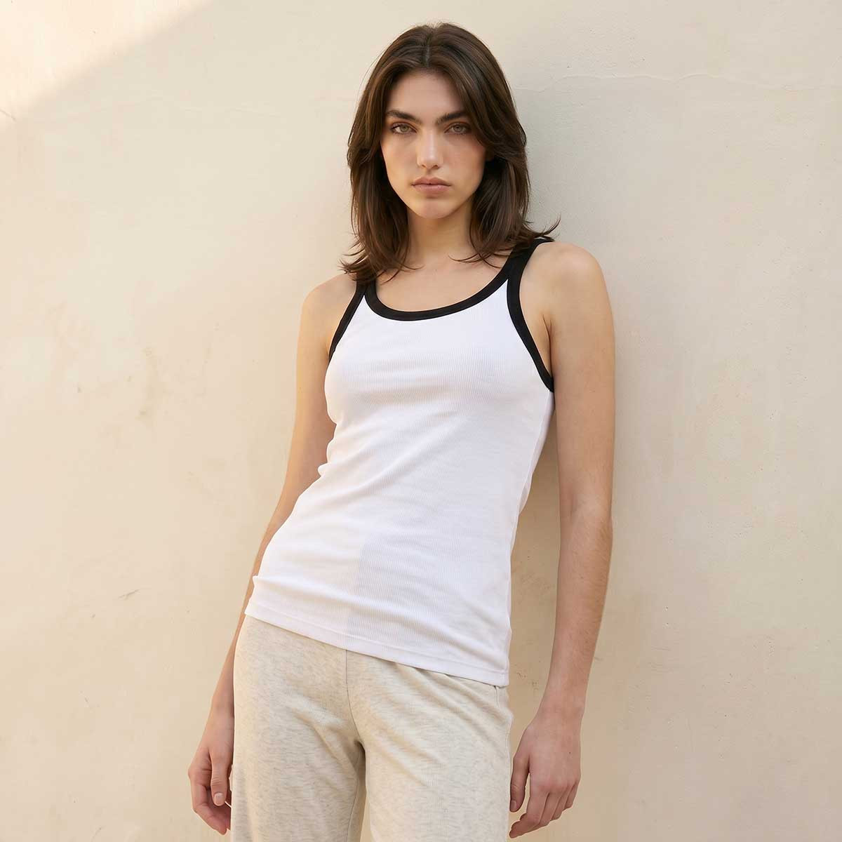 Splash Youth Slim Fit Tank Top with Ribbed Texture-women-clothing-tshirts-image-10