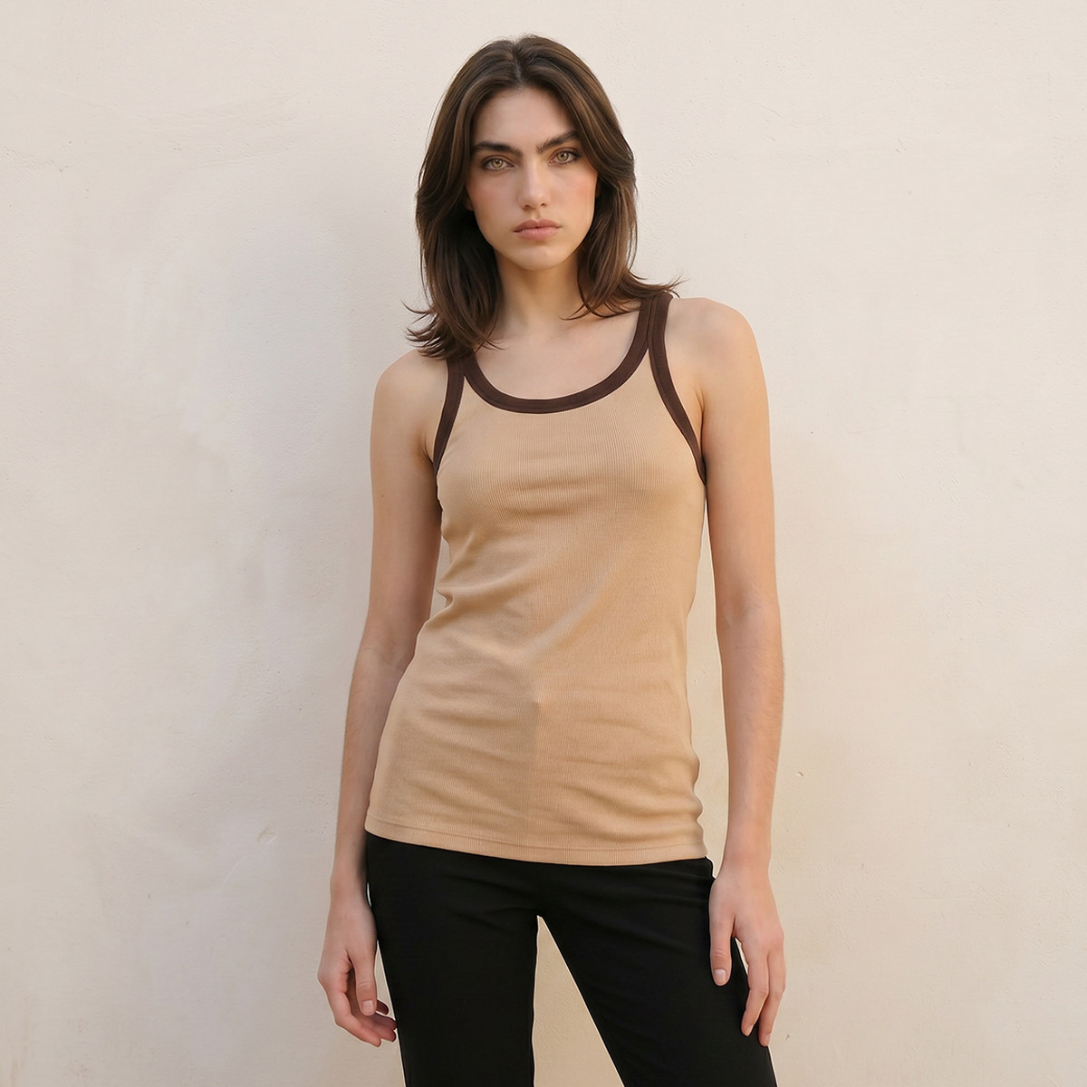 Splash Youth Slim Fit Tank Top with Ribbed Texture-women-clothing-tshirts-image-14