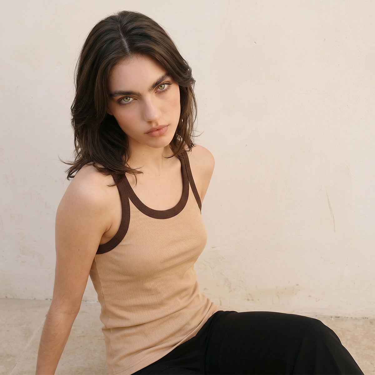 Splash Youth Slim Fit Tank Top with Ribbed Texture-women-clothing-tshirts-image-18