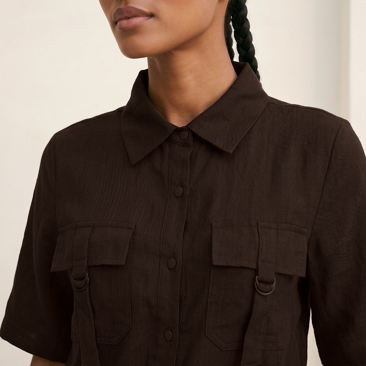 قميص من مزيج الكتان متعدد الاستخدامات بخصر مطاطي من سبلاش يوث-women-clothing-shirtsandblouses-shirts-image-5