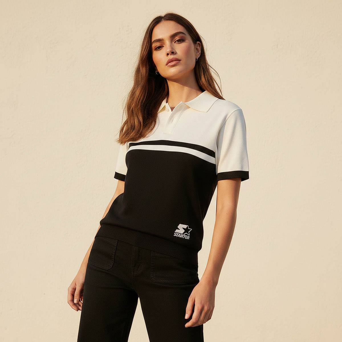 Starter Logo Colourblock Polo T-shirt-women-clothing-tshirts-image-2
