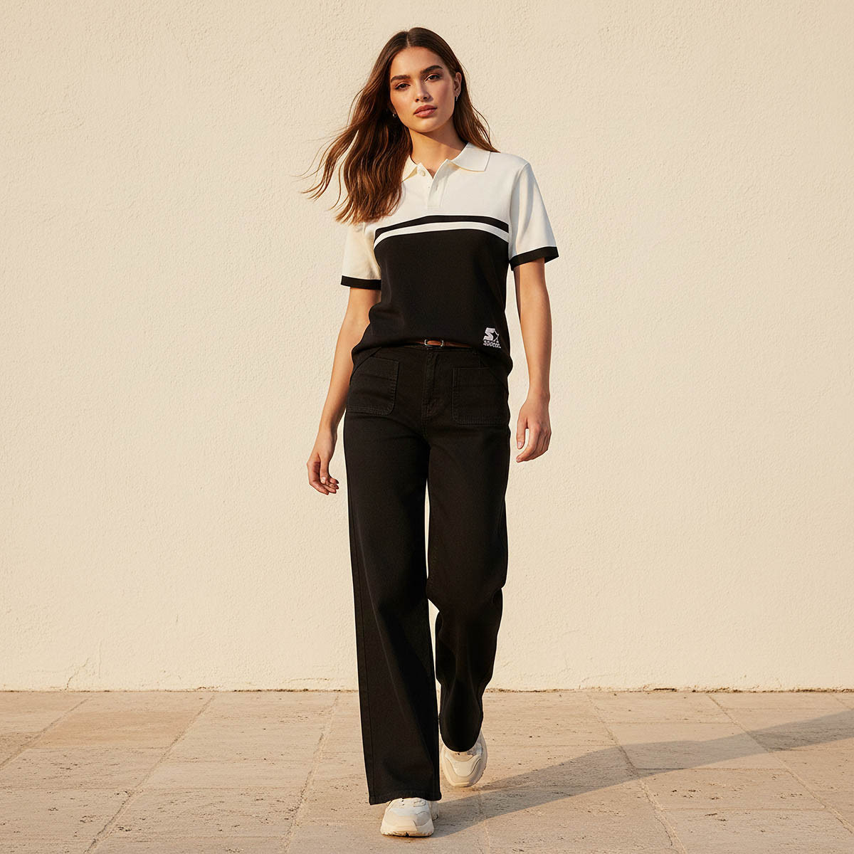 Starter Logo Colourblock Polo T-shirt-women-clothing-tshirts-image-4