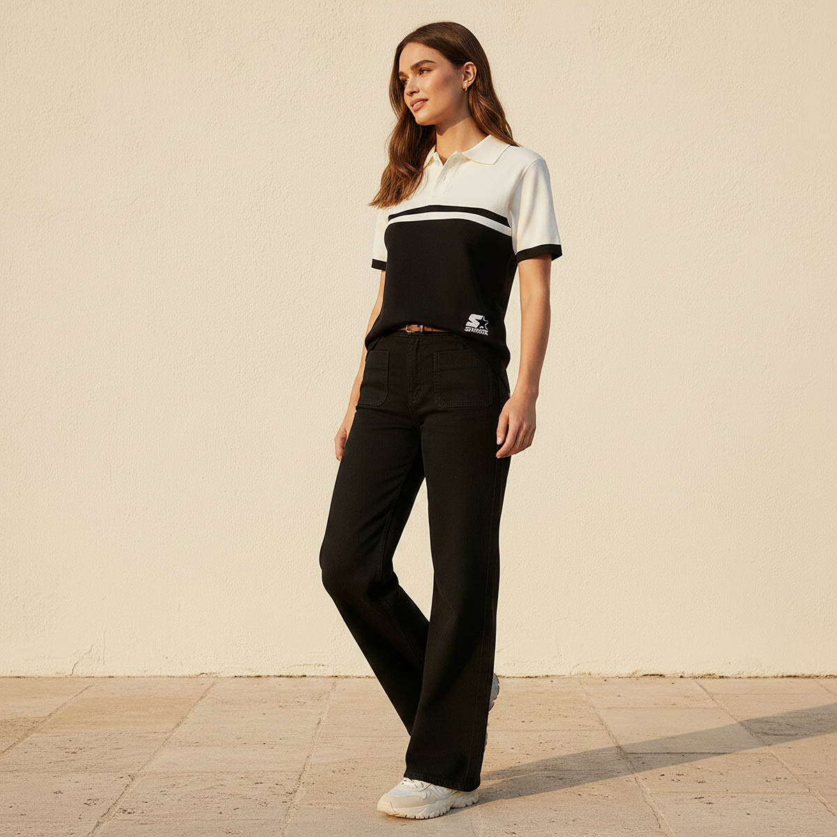 Starter Logo Colourblock Polo T-shirt-women-clothing-tshirts-image-6