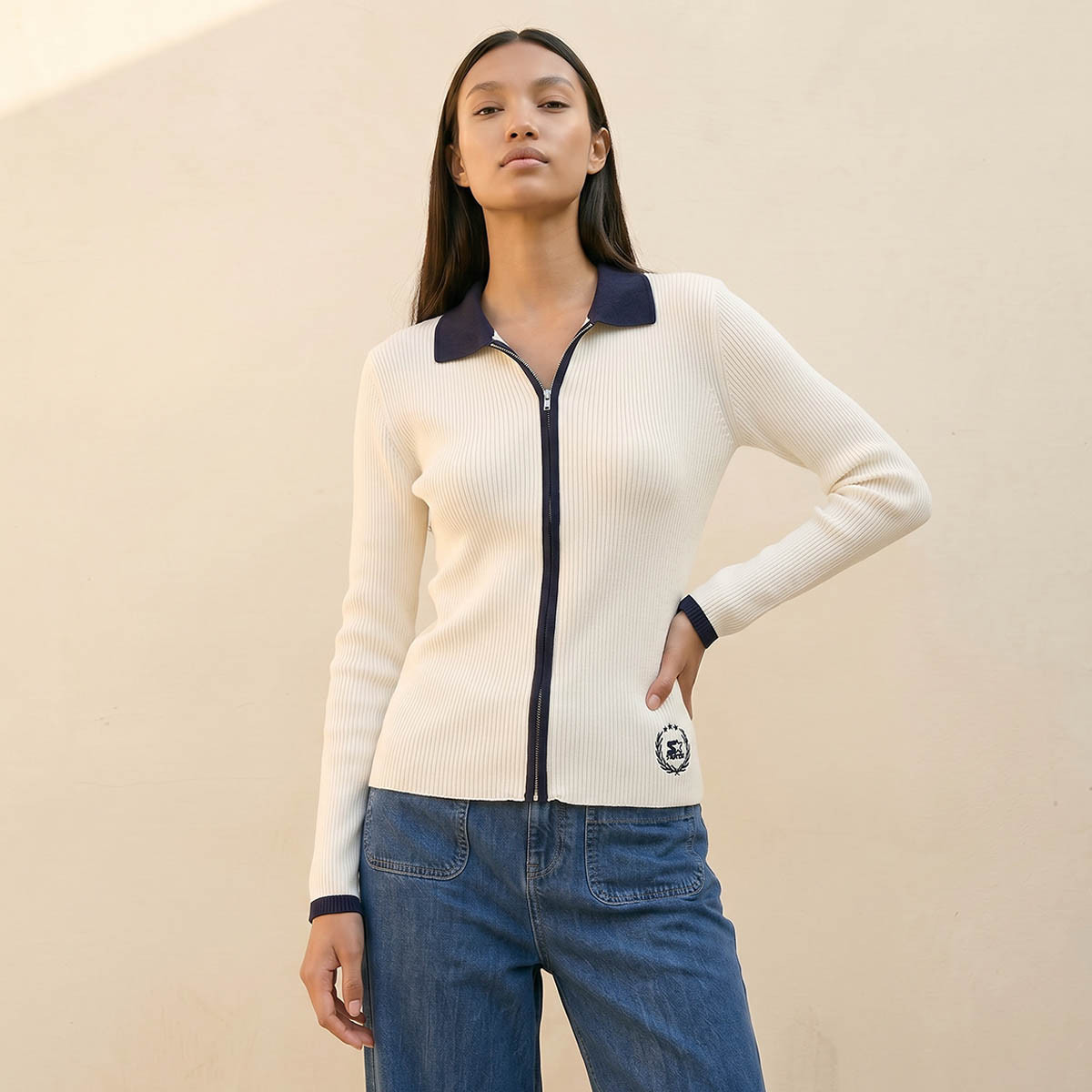 Splash Youth Top with Zip Closure-women-clothing-shirtsandblouses-blouses-image-1