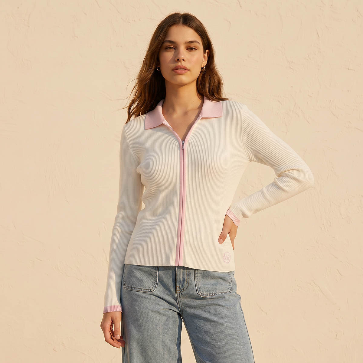 Splash Youth Top with Zip Closure-women-clothing-shirtsandblouses-blouses-image-1