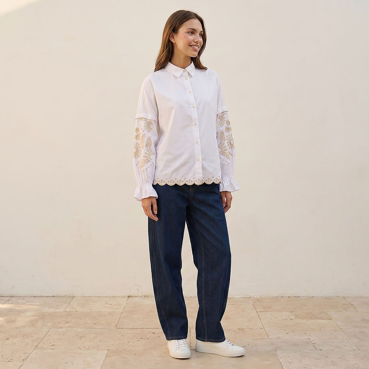 قميص قطن مطرز من سبلاش يوث-women-clothing-shirtsandblouses-shirts-image-3