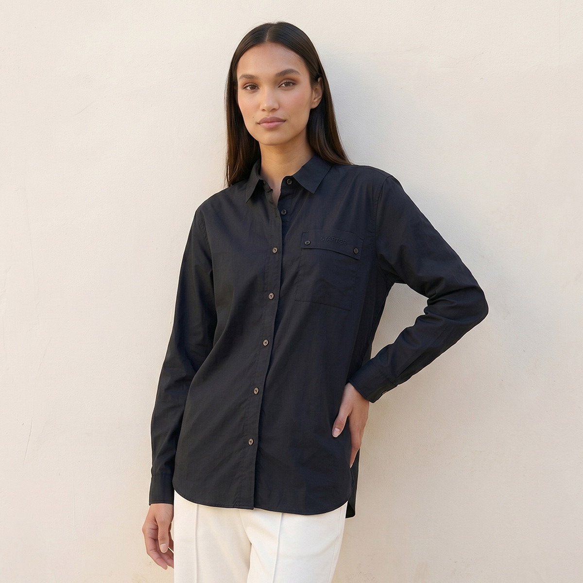 قميص قطن بتفاصيل جيب من سبلاش يوث-women-clothing-shirtsandblouses-shirts-image-1