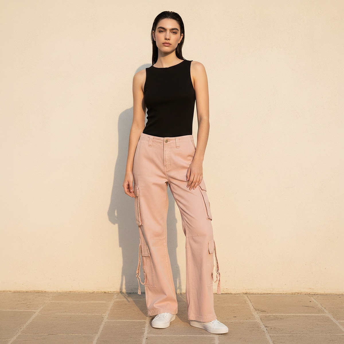 Splash Youth Slim Fit Top Ribbed Texture-women-clothing-tshirts-image-3