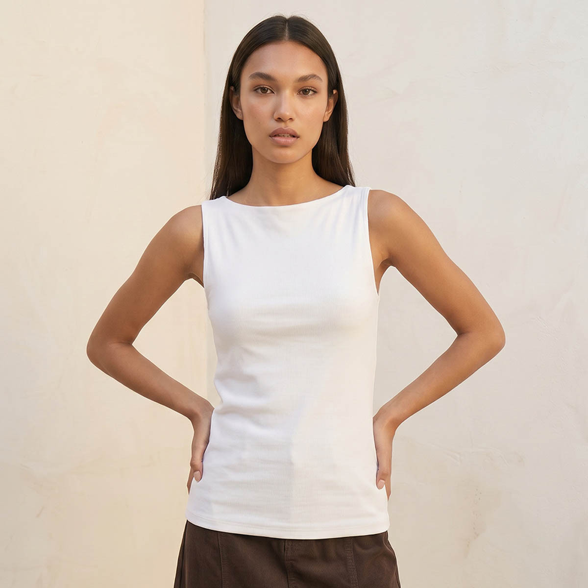 Splash Youth Slim Fit Top Ribbed Texture-women-clothing-tshirts-image-1