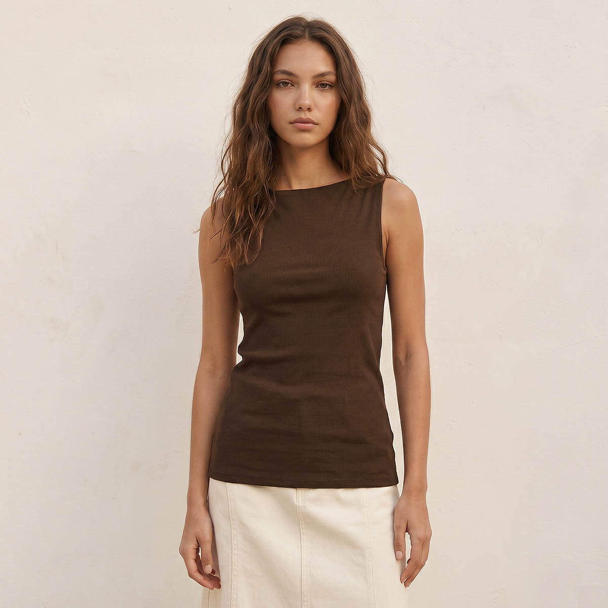 Splash Youth Slim Fit Top Ribbed Texture-women-clothing-tshirts-image-1