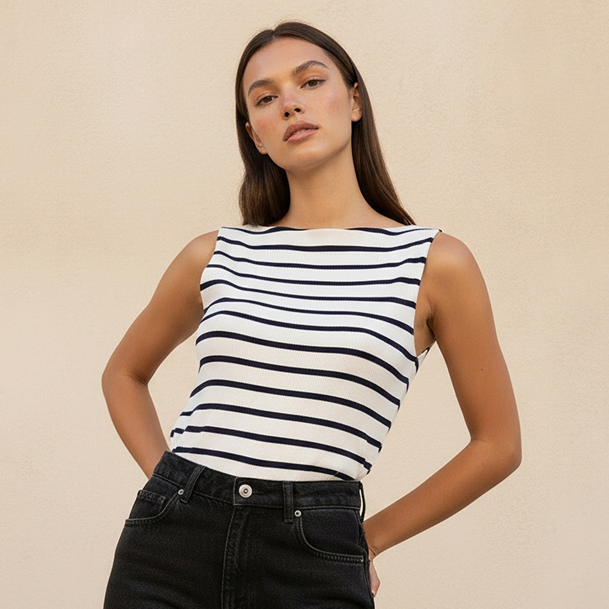 بلوزة مضلعة بقصة ضيقة من سبلاش يوث-women-clothing-tshirts-image-6