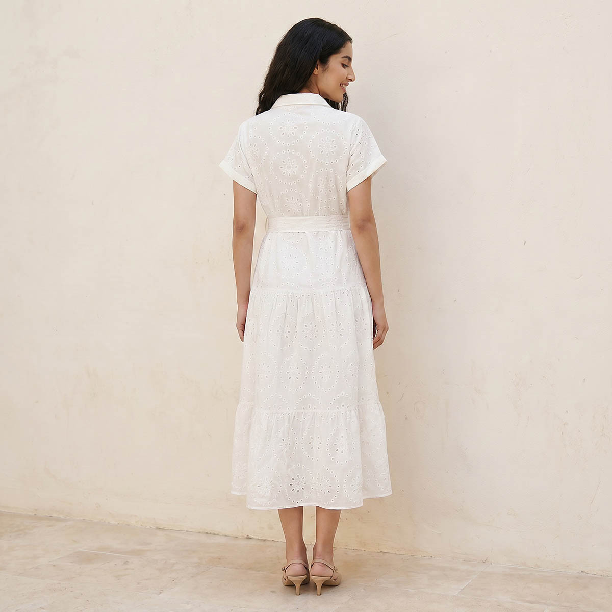 فستان قميص قطن بتطريز شيفلي يوث من سبلاش-women-clothing-dresses-image-4