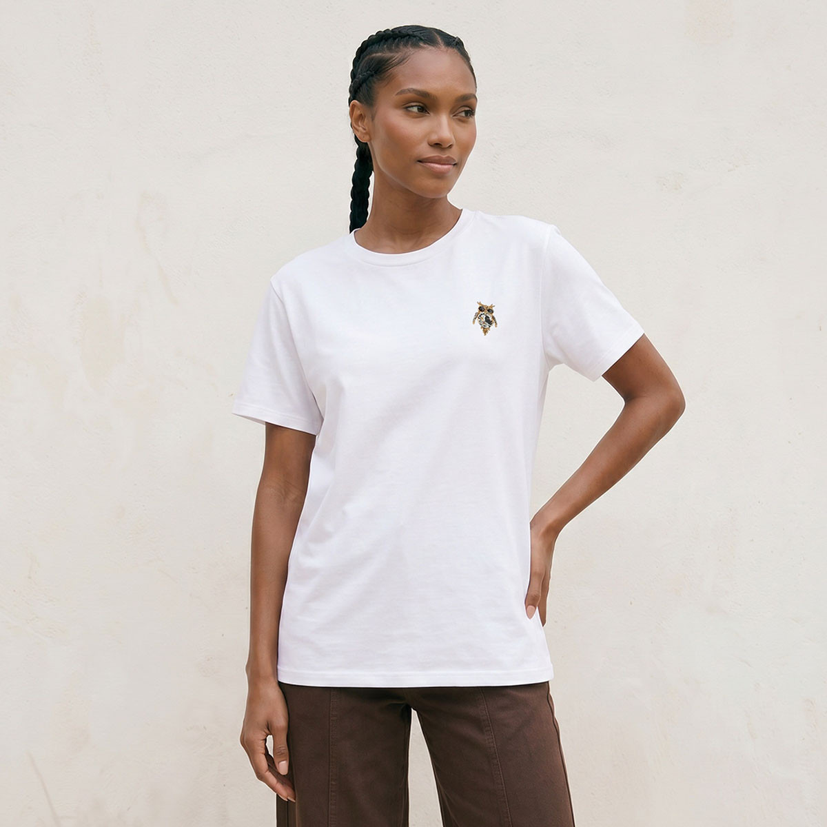 Splash Youth T-shirt with Brooch Applique-women-clothing-tshirts-image-1