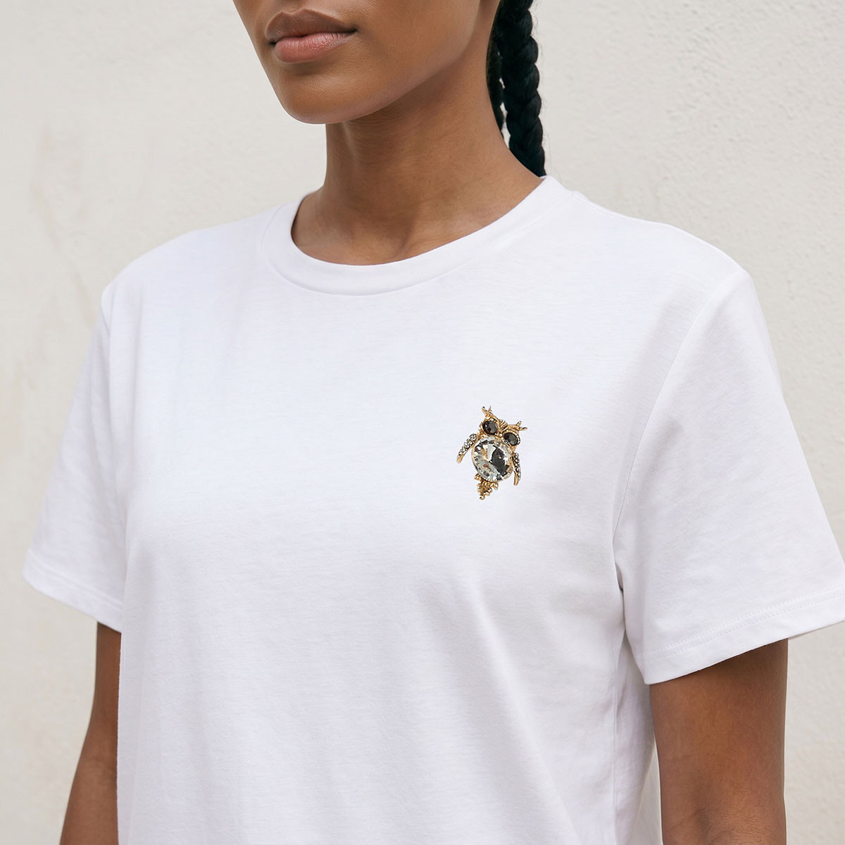 Splash Youth T-shirt with Brooch Applique-women-clothing-tshirts-image-5