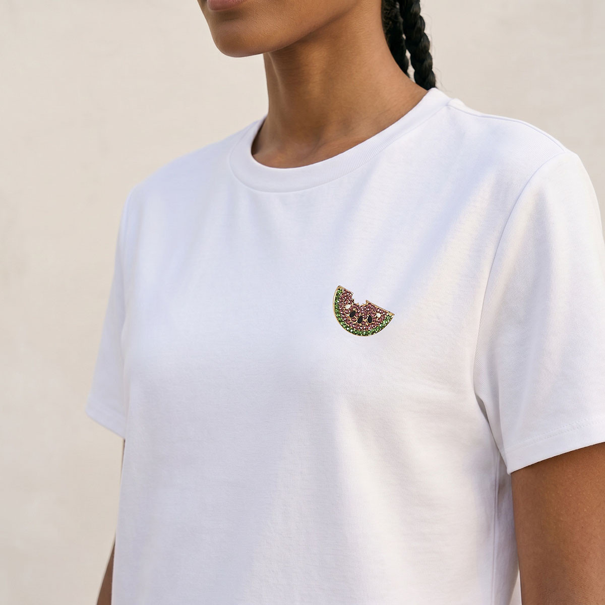 Splash Youth T-shirt with Brooch Applique-women-clothing-tshirts-image-5