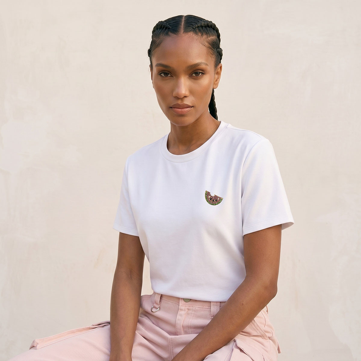 Splash Youth T-shirt with Brooch Applique-women-clothing-tshirts-image-6