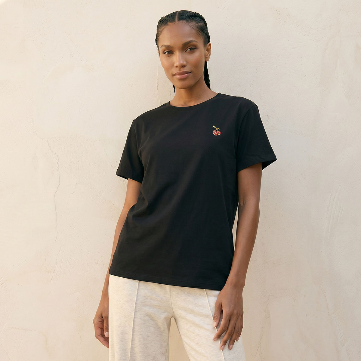 Splash Youth T-shirt with Brooch Applique-women-clothing-tshirts-image-5