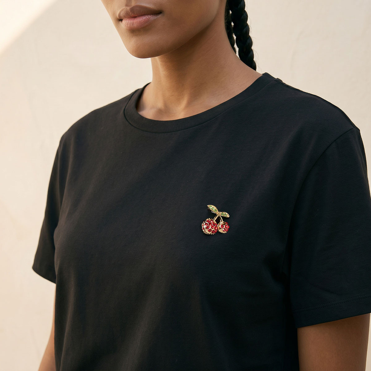 Splash Youth T-shirt with Brooch Applique-women-clothing-tshirts-image-6