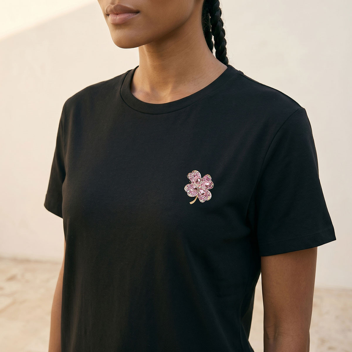 Splash Youth T-shirt with Brooch Applique-women-clothing-tshirts-image-6