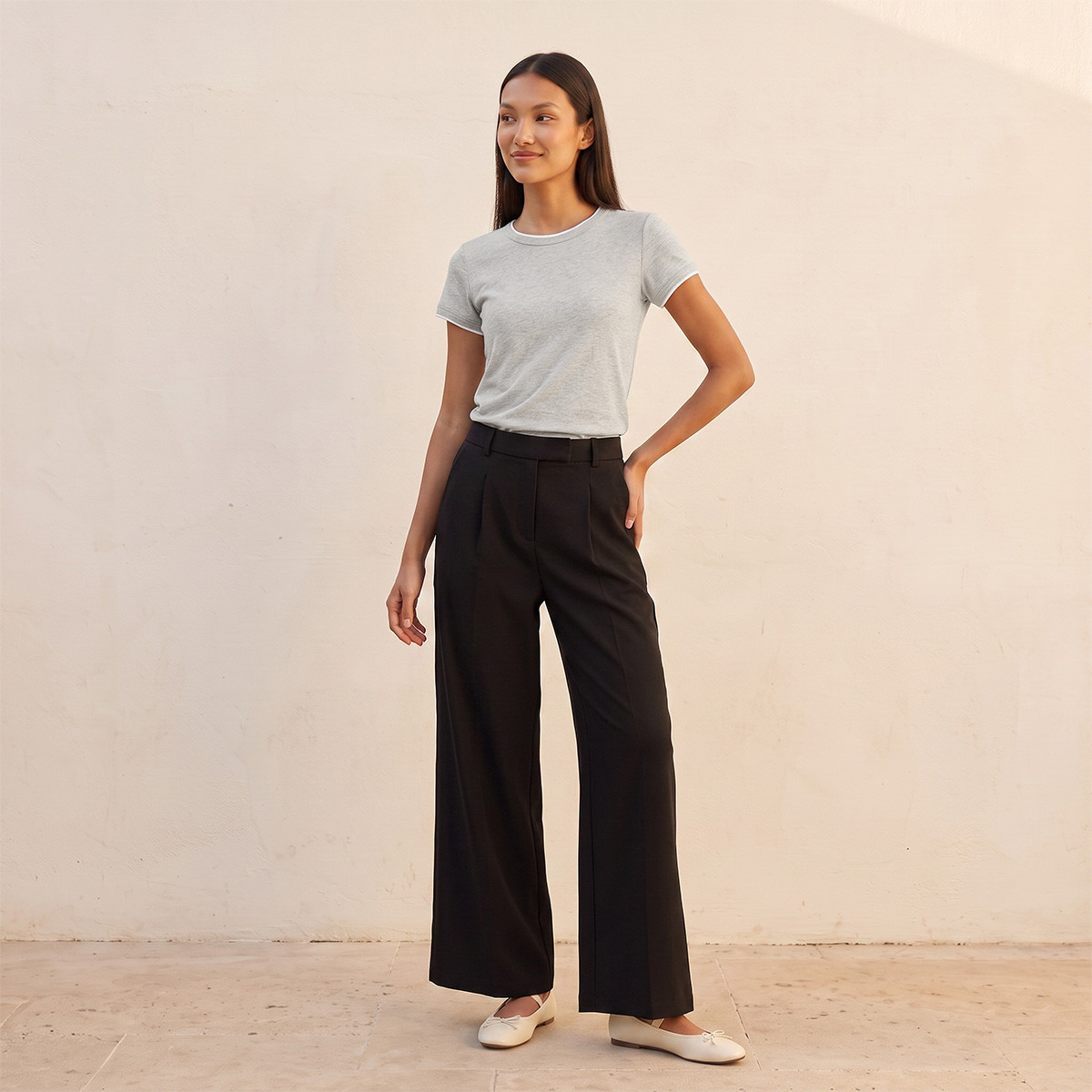 Splash Youth Slim Fit T-shirt with Contrast Trim-women-clothing-tshirts-image-2