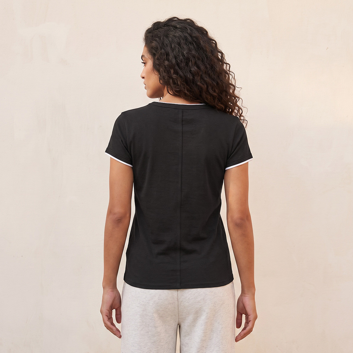 Splash Youth Slim Fit T-shirt with Contrast Trim-women-clothing-tshirts-image-23