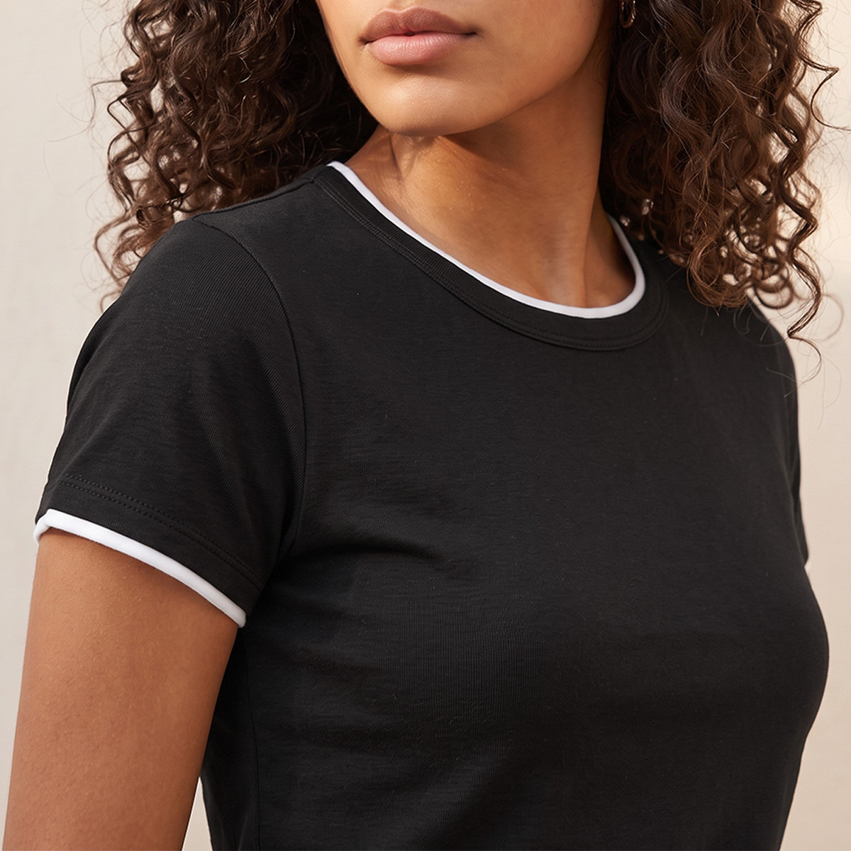 Splash Youth Slim Fit T-shirt with Contrast Trim-women-clothing-tshirts-image-26