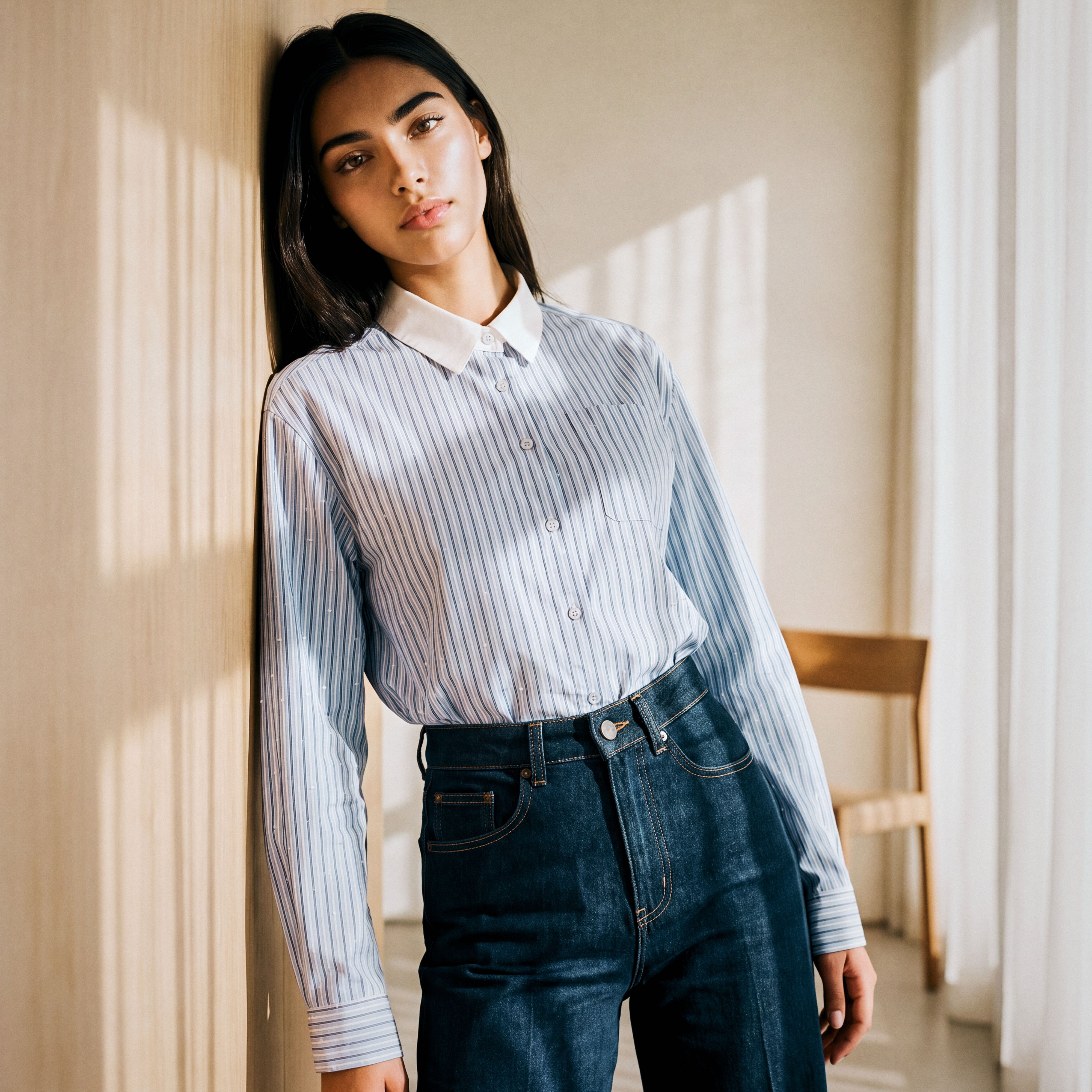 قميص مقلّم من سبلاش يوث-women-clothing-shirtsandblouses-shirts-image-1
