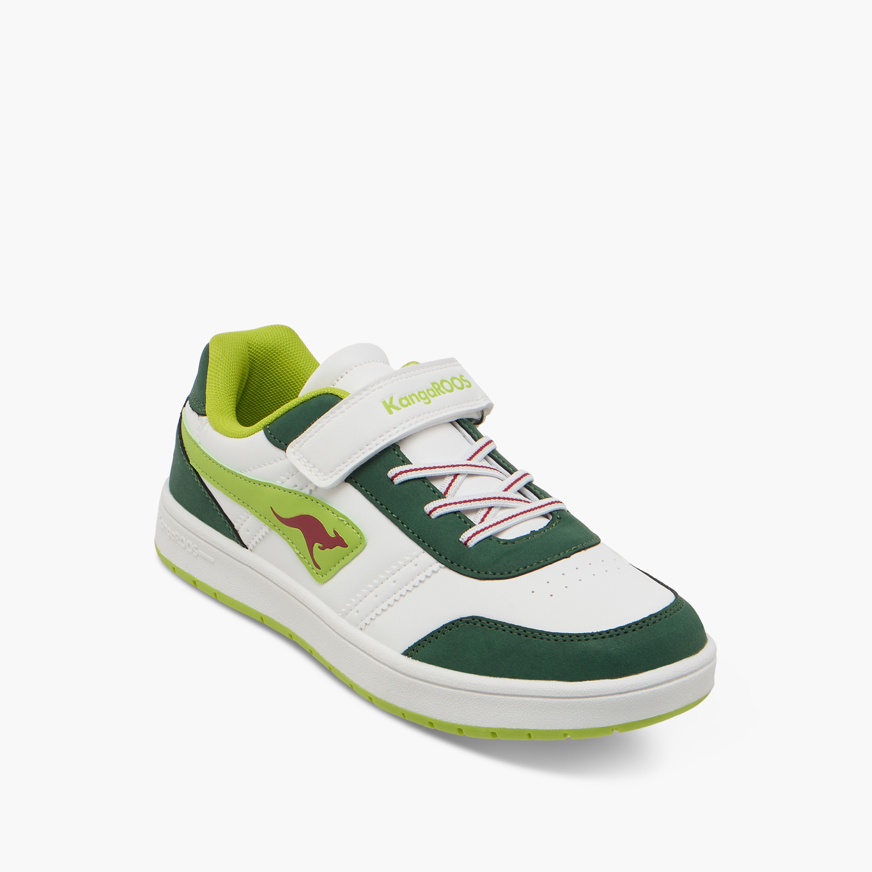 KangaROOS Girls' Logo Detail Sneakers with Hook and Loop Closure-girls-shoes-sneakers-image-2
