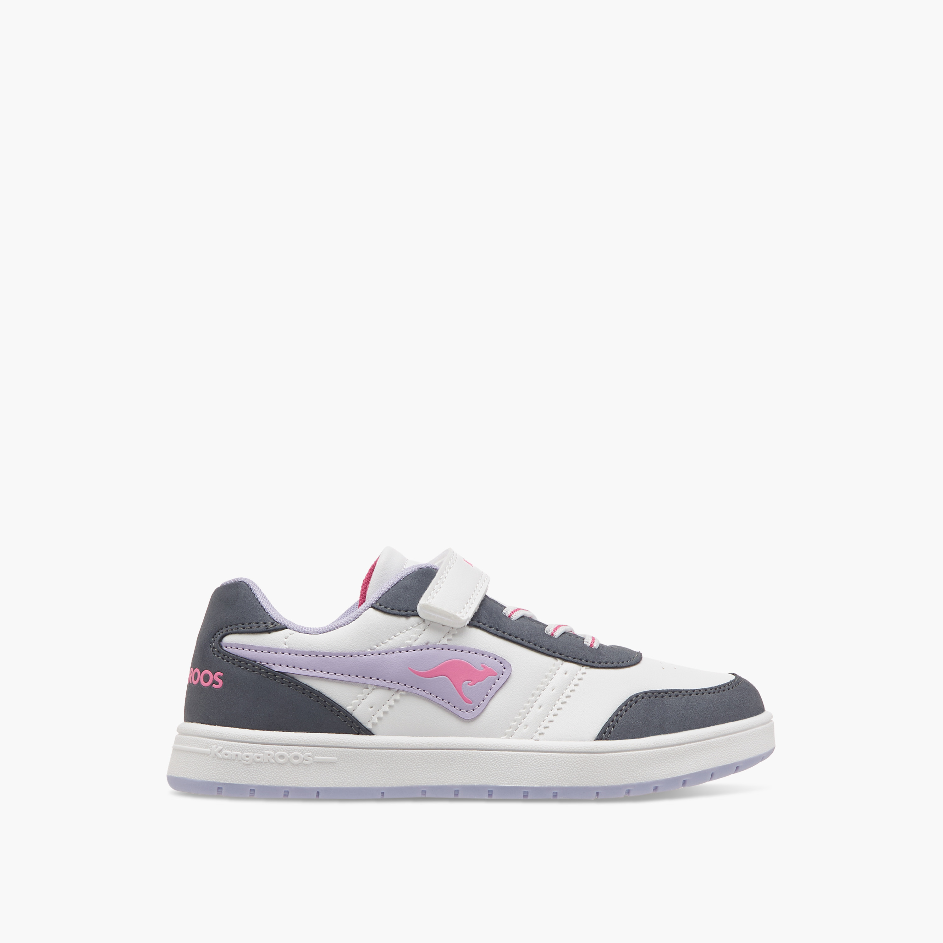 حذاء سنيكرز بشريط إغلاق لاصق وشعار للبنات من كانجاروز-girls-shoes-sneakers-image-3